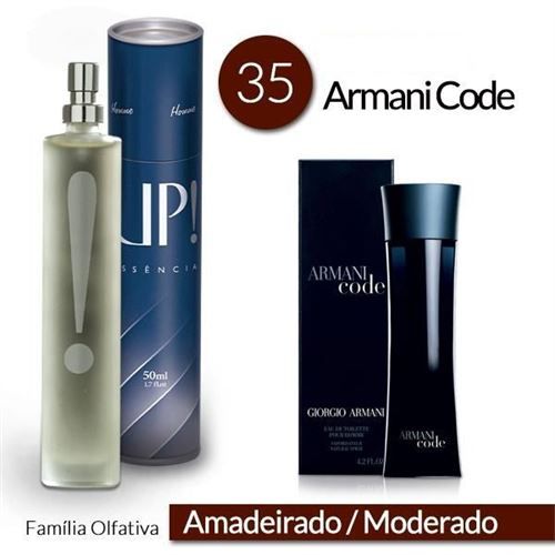 Perfume UP! 35, fragrância original do Armani Code
